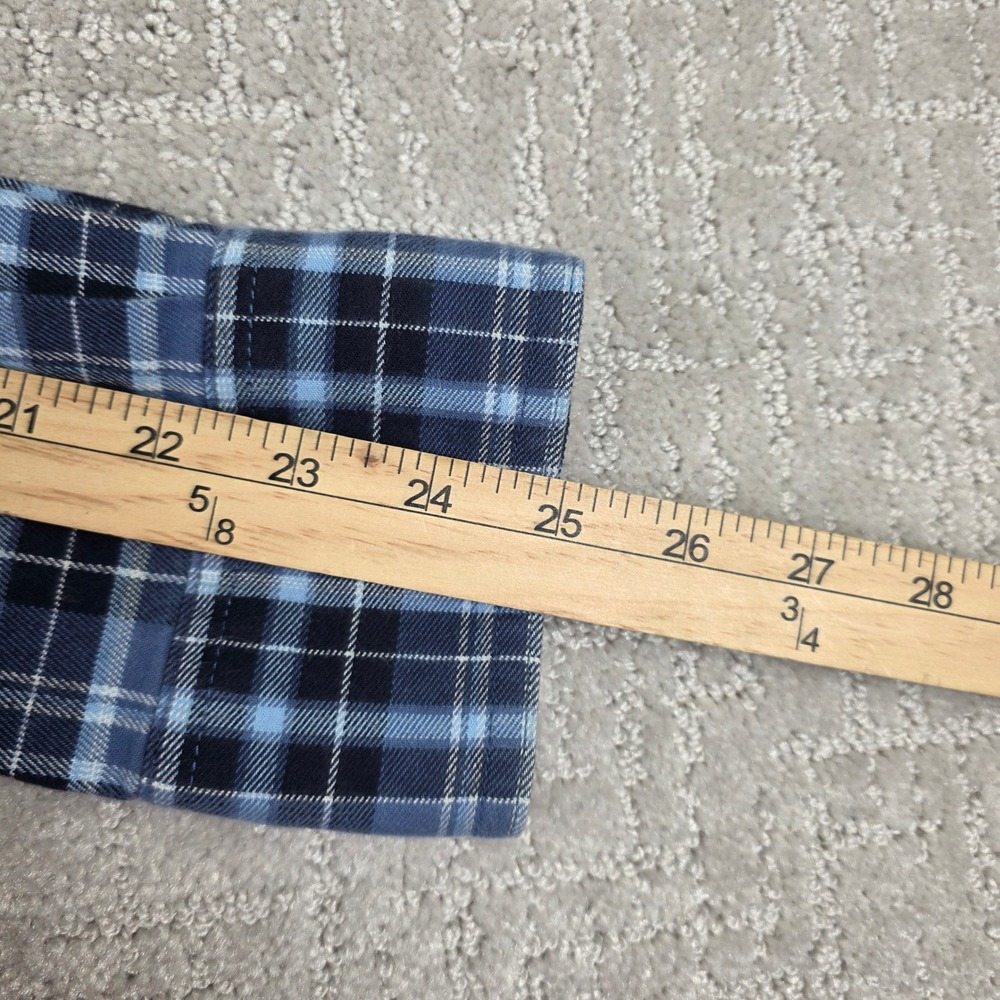 Ariat Rebar Flannel Shirt Mens Medium Blue Plaid Workwear Button Down Pockets - Picture 6 of 8